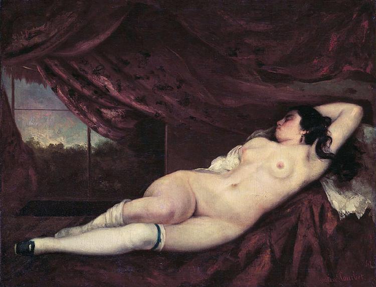 Gustave Courbet Nude Reclining Woman oil painting image